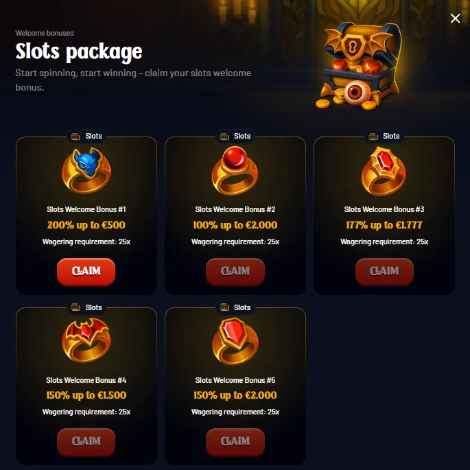 dracula casino welcome slots