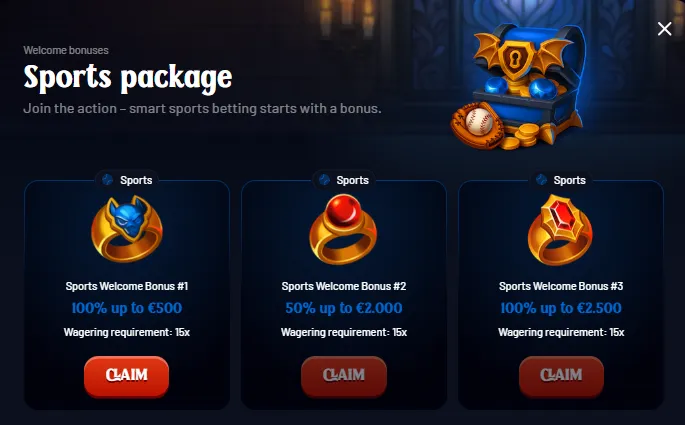 dracula casino welcome sports